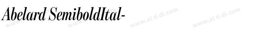 Abelard SemiboldItal字体转换